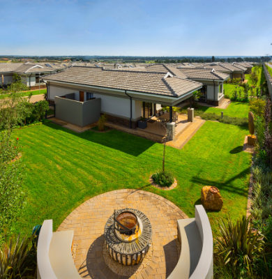 Concrete roof tiles.